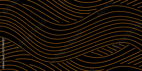 Picture gold waves background on black background classic glow