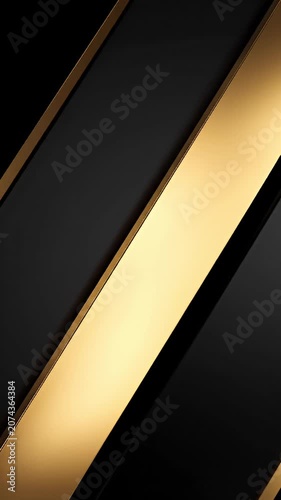 Elegant diagonal black and gold metallic geometric background.