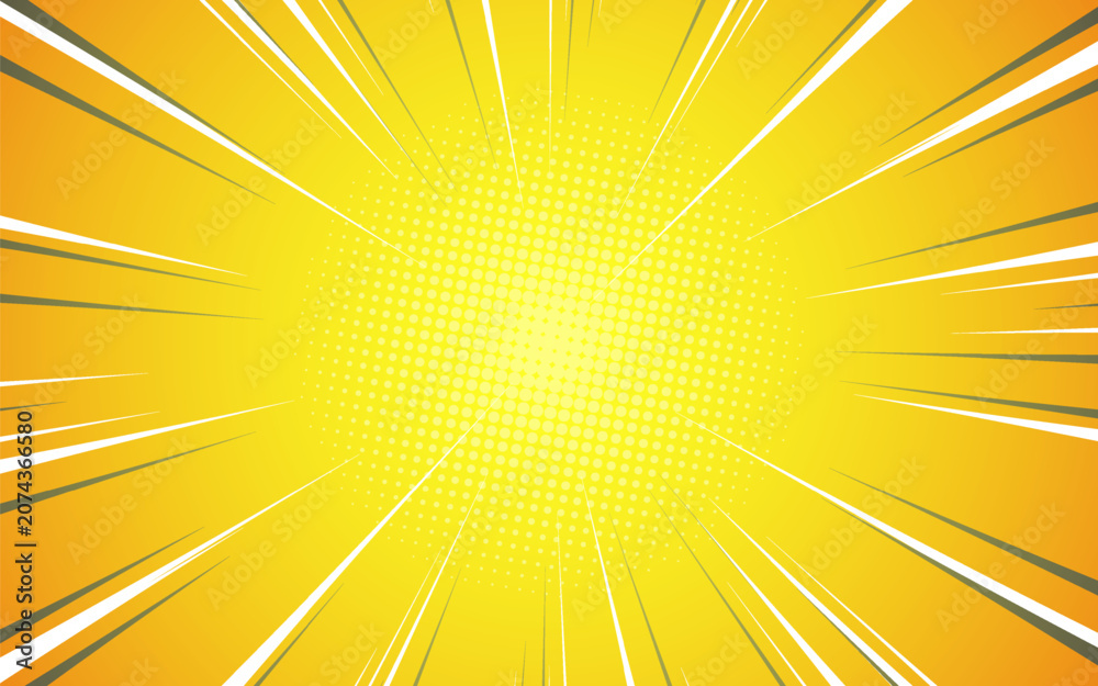 Fototapeta premium Retro sunburst ray in vintage style. Abstract comic book background. Vector illustration