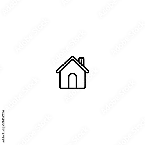 Modern Home Icon Collection – Minimal House, Property and Real Estate Symbols for Residential Architecture Design
