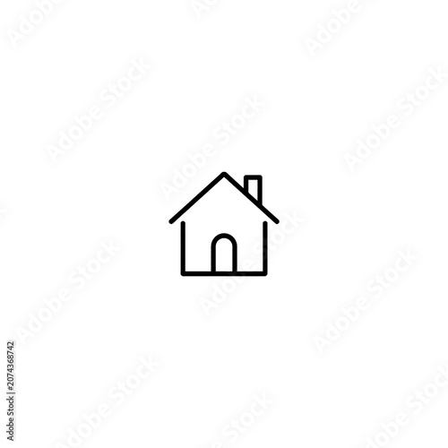 Modern Home Icon Collection – Minimal House, Property and Real Estate Symbols for Residential Architecture Design