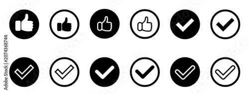 Obraz na plátně Check mark icons