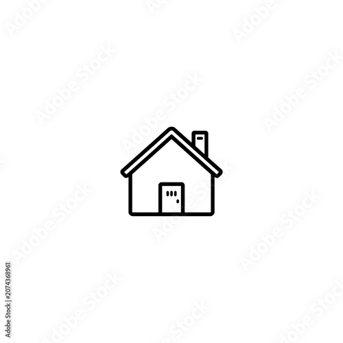 Modern Home Icon Collection – Minimal House, Property and Real Estate Symbols for Residential Architecture Design