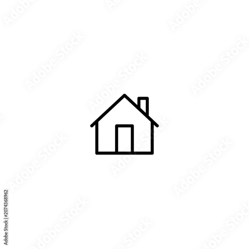 Modern Home Icon Collection – Minimal House, Property and Real Estate Symbols for Residential Architecture Design
