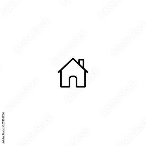Modern Home Icon Collection – Minimal House, Property and Real Estate Symbols for Residential Architecture Design