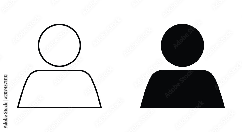 © MdPashar - Simple silhouette person icons black and white © MdPashar - Simple silhouette person icons black and white