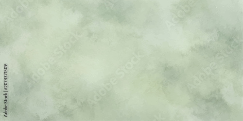 Abstract Mist and Watercolor Wash: A delicate abstract composition featuring soft washes of muted green and grey watercolor.