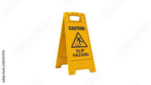 Caution slip hazard warning floor sign for workplace safety awareness