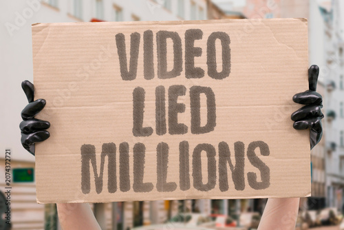 Billede på lærred "Video lied millions" Manipulated clips deceive large audiences