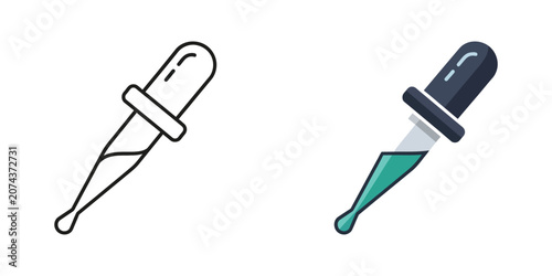 Foto Laboratory dropper featuring liquid sample tool for scientific research and medi