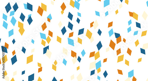Foto Abstract geometric pattern with floating diamond shapes on clean white background