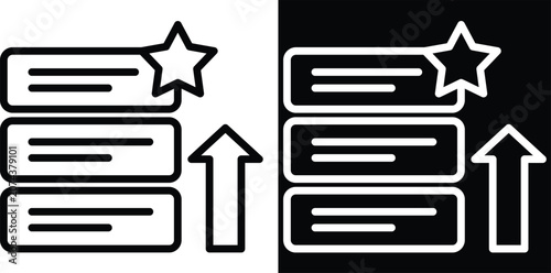 Foto prioritize Two-tone version in black and white background