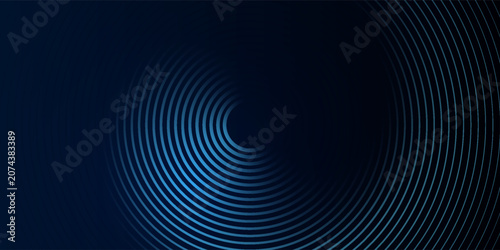Fotografie Blue abstract background with glowing circles