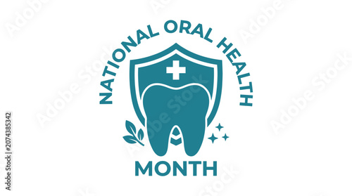 National Oral Health Month awareness campaign logo.