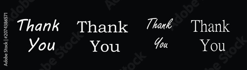 Minimal Thank You Lettering Set.eps10