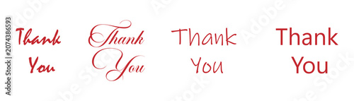 Thank You Typography Vector Collection.EPS10