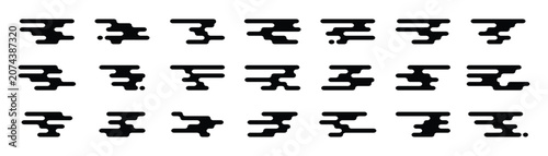 Abstract Japanese Cloud Logo Shapes Bundle.EPS10