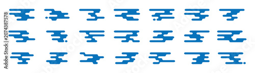 Abstract Japanese Cloud Logo Shapes Bundle.EPS10