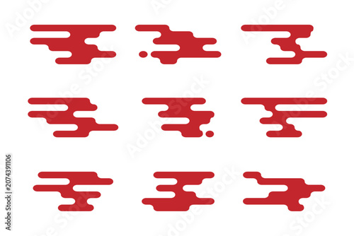 Modern Abstract Speed Streak Logo Elements Set.eps10