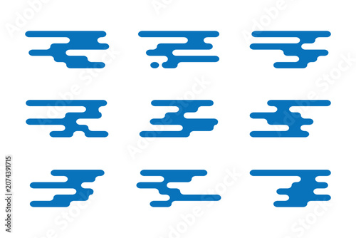 Minimal Dynamic Speed Motion Line Swoosh Vector Collection.eps10