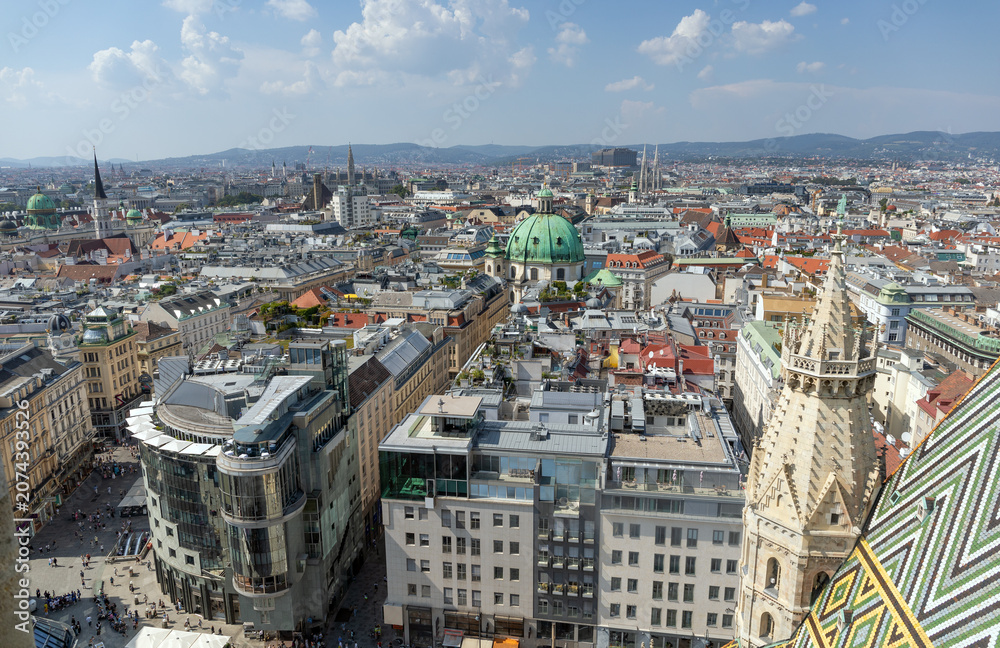 Obraz premium Panoramic aerial view of Vienna, Austria