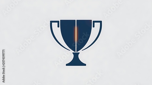 A trophy graphic divided into four segments, one highlighted.