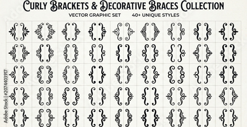 Bild auf Leinwand brackets, bracket, braces, brace, curly, symbol, symbols, decorative, typography