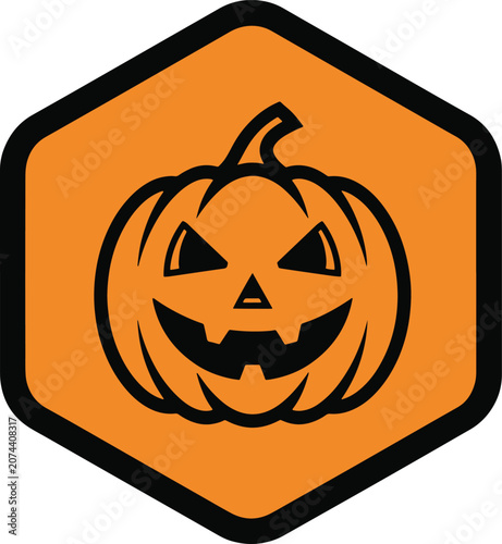 Halloween pumpkin carved face happy spooky spooky graphic design element decoration
