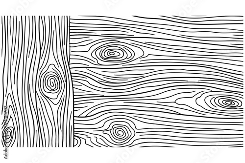 Wood Texture Hatch Pattern Vector Black Line Art Background Design