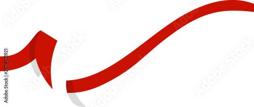 Abstract Wavy Indonesian Flag Decoration for Independence Day Celebration, Patriotic Event, and National Holiday Illustration. Vector Isolated