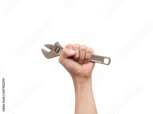 Fotografía hand holding a wrench