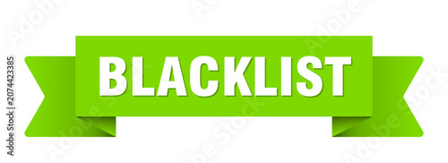 Bild auf Leinwand blacklist ribbon isolated on transparent background