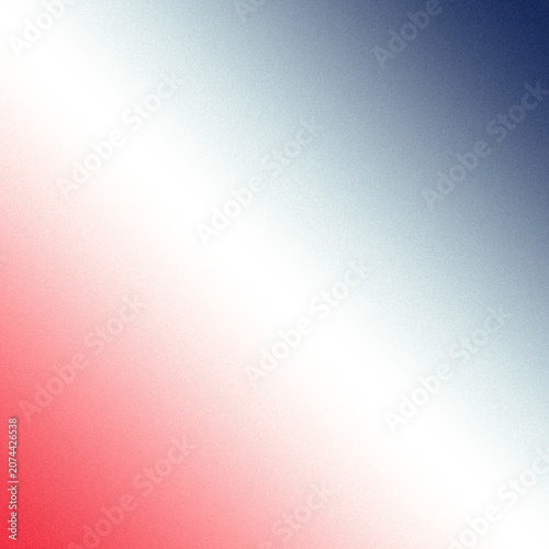 Gradient of Red, White, and Blue: A smooth diagonal gradient transitions from a vibrant red on the left to a crisp white in the center, finally melting into a deep, serene blue on the right.