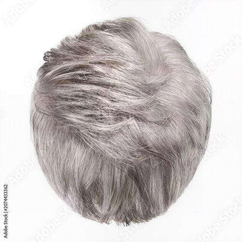 Shimmering silver hairstyle perfect for a creative transformation