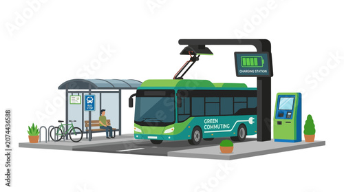 Electric Bus Charging at Station: Sustainable Urban Transport and Green Commuting