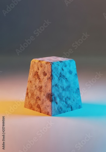 A single foundational block resting on a clean surface, representing the primary heading or cornerstone of a structure or informational design, architecture, block, clean