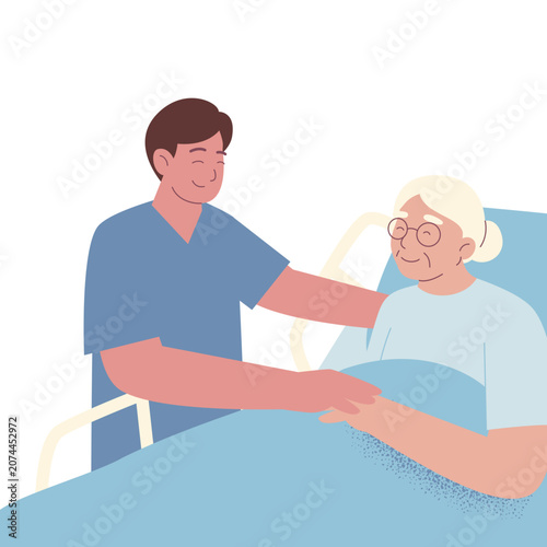 Nurse Monitoring Senior Patient Health at Home