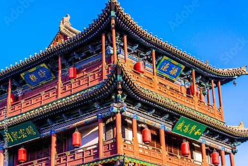 Datong, China - May 9 2026: The imposing façade of Datong Drum Tower showcases traditional Chinese architecture with elegant wooden construction, layered roofs, and enduring historical grandeur