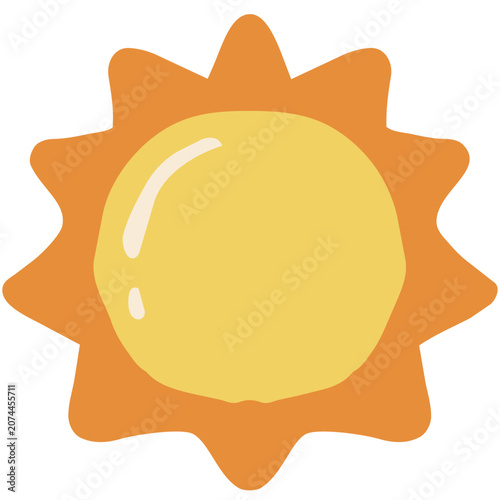 Sunny sun Summer Holiday Objects and Beach Accessories Flat Vector Collection