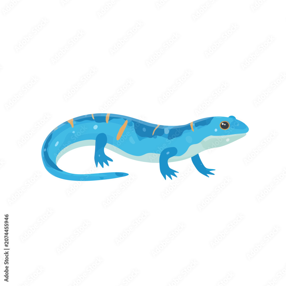 Fototapeta premium Blue Lizard Icon Isolated on Transparent Background