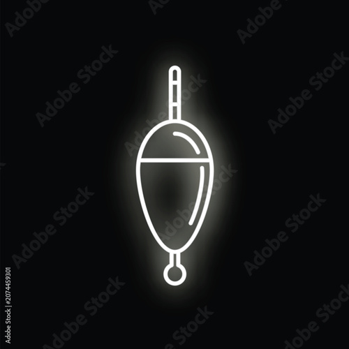 Fotografie Glowing fishing bobber outline representing angling and sport fishing gear