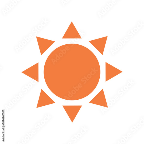 シンプルな太陽のベクターイラスト素材