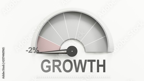 фотографія Growth meter showing low values of growth