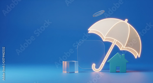 Property insurance safety guarantee flyer layout presenting reliable real estate coverage plan or household accident protection service commercial with empty advertising copy space