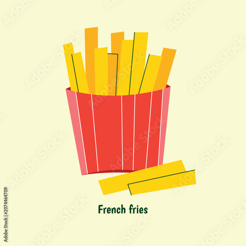 French Fries Fast Food Sticker