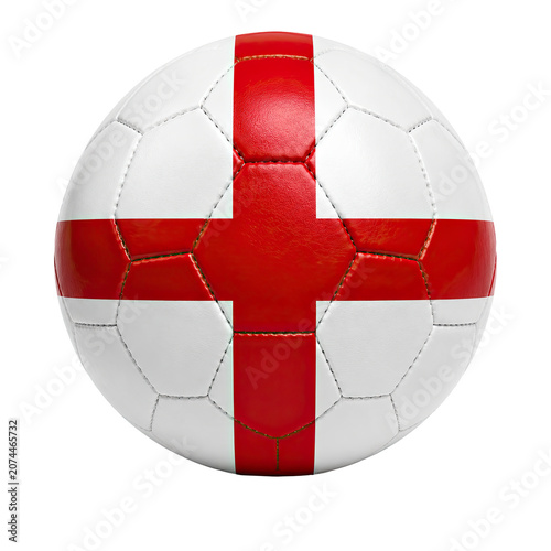 The England national soccer team plays with a ball on field