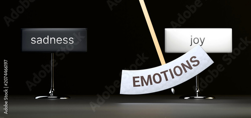 Принти на полотні Emotions cycles between sadness and joy