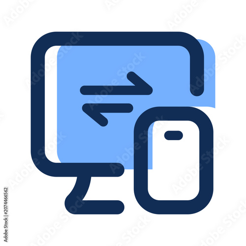 Fotografi device pairing filled line icon