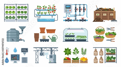 Foto Hydroponic and Aquaponic Gardening Systems Illustrated.