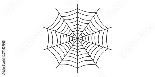 Obraz Black spider web icon drawing for halloween decoration